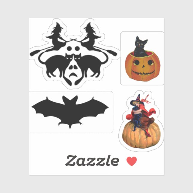 Halloween-Aufkleber aus Edelstahl-Vinyl Aufkleber (Blatt)