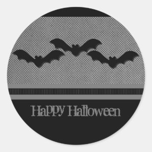Halloween-Aufkleber für graue Fledermäuse Runder Aufkleber