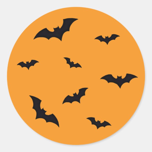 Halloween-Aufkleber für klassische Flechtboote Runder Aufkleber (Vorderseite)