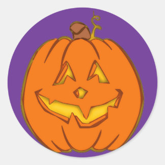 Halloween-Aufkleber Jack-o-Lantern Runder Aufkleber