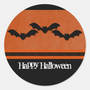 Halloween-Aufkleber, Orange Runder Aufkleber