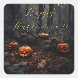 Halloween-Aufkleber Quadratischer Aufkleber
