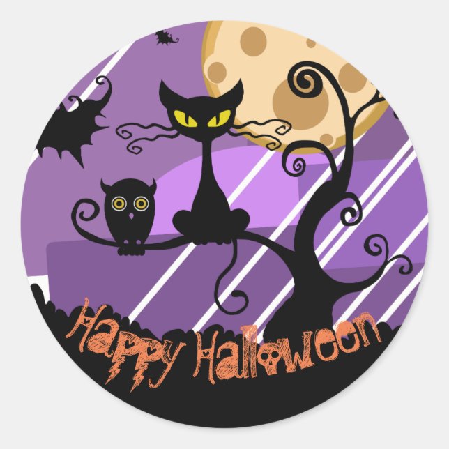 Halloween-Aufkleber Runder Aufkleber (Vorderseite)