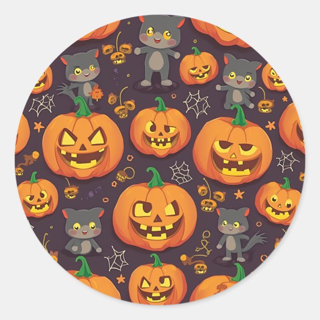 Halloween-Aufkleber Runder Aufkleber (Vorderseite)