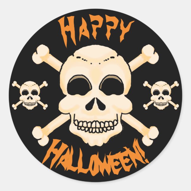 Halloween-Aufkleber Runder Aufkleber (Vorderseite)