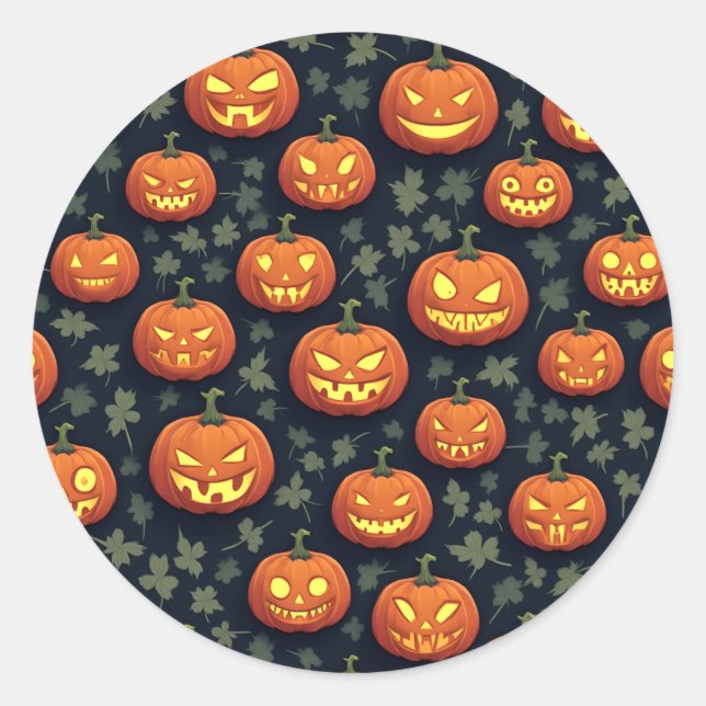 Halloween-Aufkleber Runder Aufkleber (Vorderseite)
