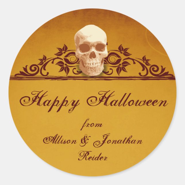 Halloween-Aufkleber Runder Aufkleber (Vorderseite)