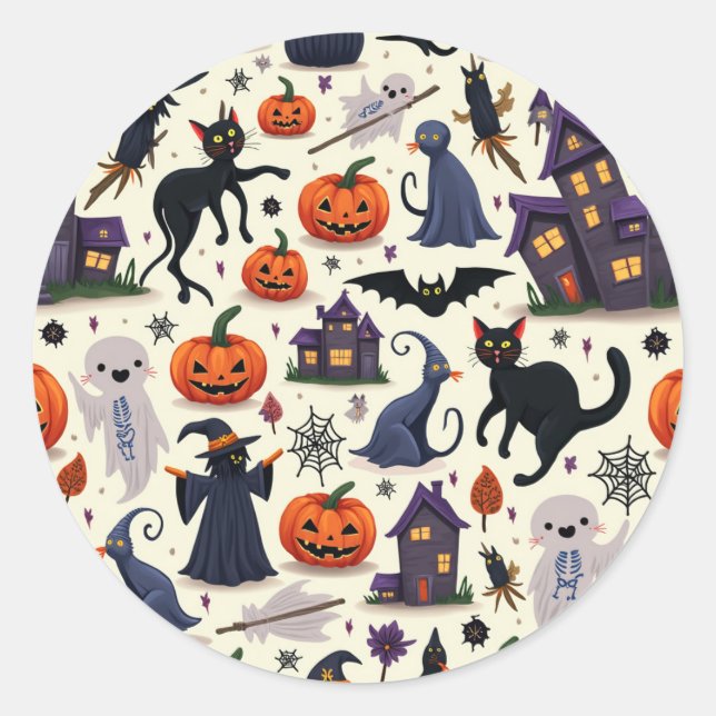 Halloween-Aufkleber Runder Aufkleber (Vorderseite)
