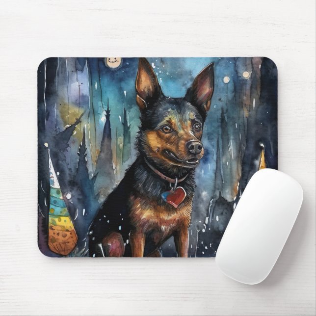 Halloween Australische Kelpie mit Pumpkins Beängst Mousepad (Mit Mouse)