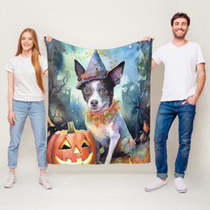 Halloween Australische Rinder mit Pumpkins Beängst Fleecedecke