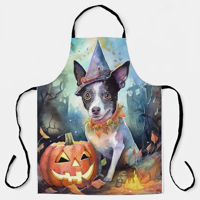 Halloween Australische Rinder mit Pumpkins Beängst Schürze (Vorderseite)