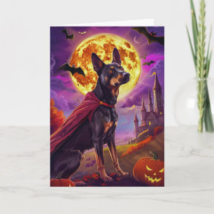 Halloween Australischer Kelpie Hund Kürbisse Gruse Karte
