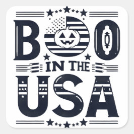 Halloween Authenticity in Amerika Quadratischer Aufkleber