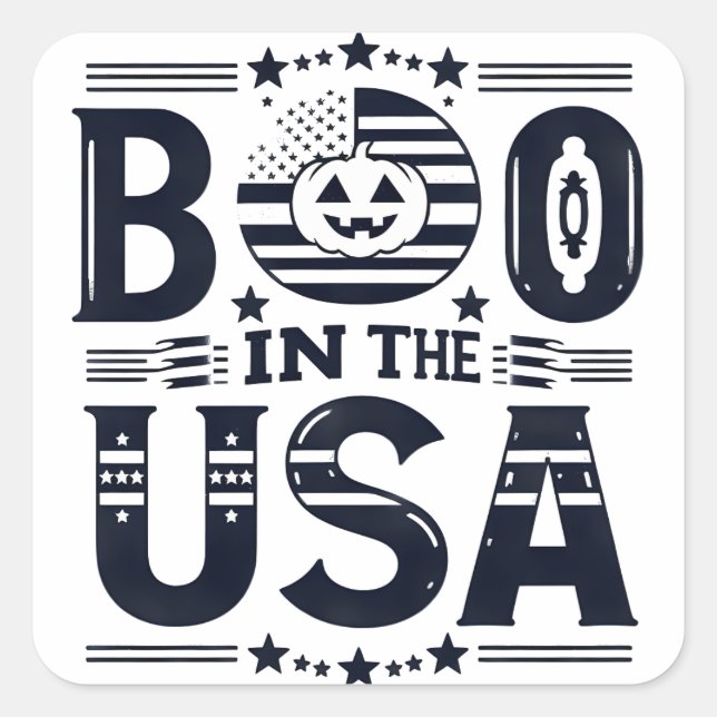 Halloween Authenticity in Amerika Quadratischer Aufkleber (Vorderseite)