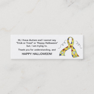 Halloween Autismus Trick oder Treat Cards Band 4 Mini Visitenkarte