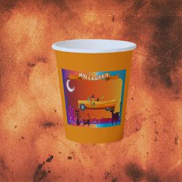 Halloween-Autofahren-Sprichwort Pappbecher