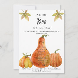 Halloween Autumn Pumpkin Babyshower Invitation Einladung
