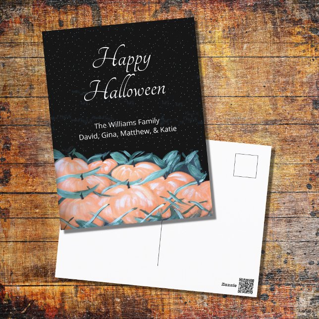 Halloween Autumn Pumpkins Harvest Postkarte (Von Creator hochgeladen)