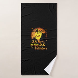 Halloween avec la lune Citrouille chauves-souris a