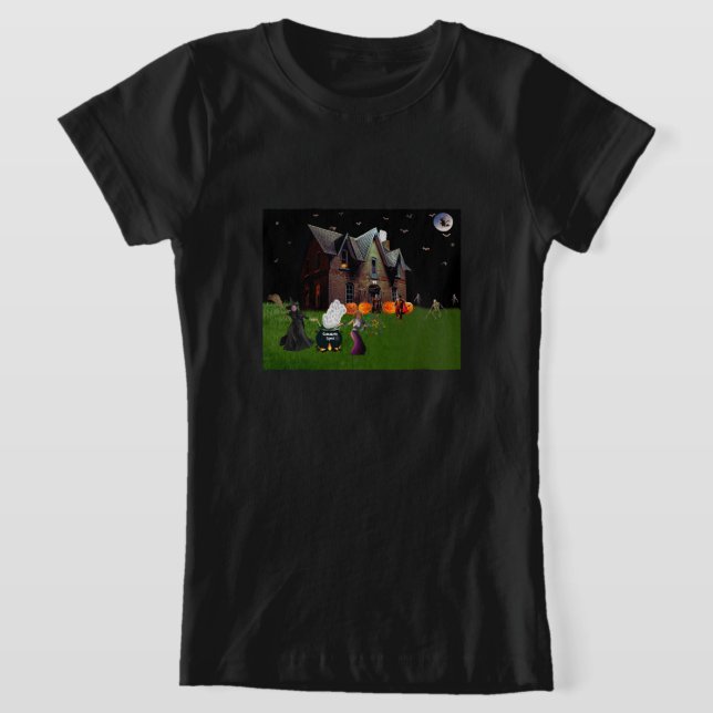 Halloween avec les amis T-shirt filles (Poser)
