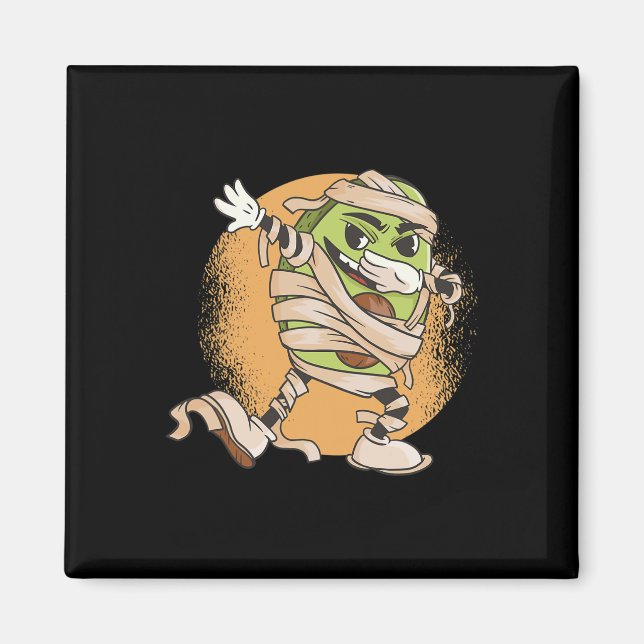 Halloween Avocado Mummy Magnet (Vorne)