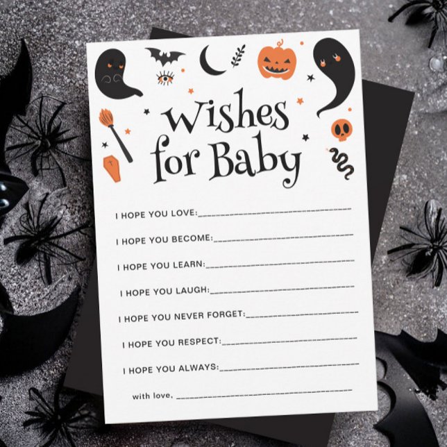 Halloween Baby Boy Dusche Wünsche für Babykarte Einladung (Von Creator hochgeladen)