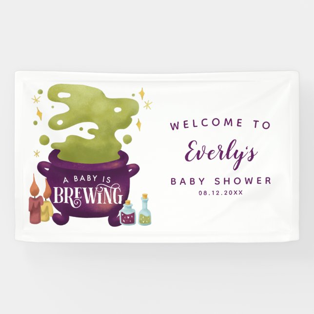 Halloween Baby Braudusche Begrüßung Banner (Horizontal)
