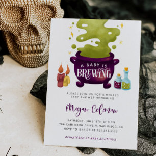Halloween Baby braut HexenBaby-Dusche Einladung