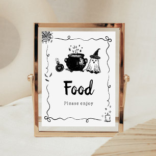 Halloween-Baby-braut-Lebensmittel-Schild Poster