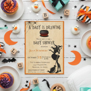 Halloween Baby braut sich im Oktober zusammen Postkarte