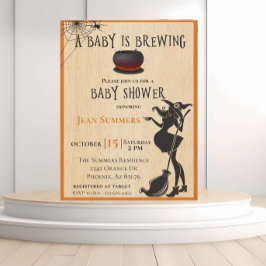 Halloween Baby bricht Hexe Oktober Postkarte