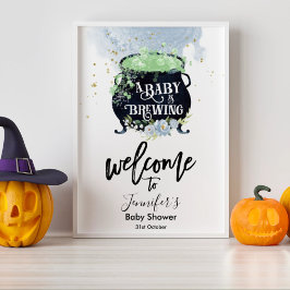 Halloween Baby Dusche Begrüßungszeichen Poster