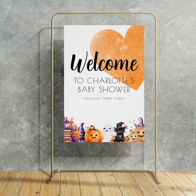 Halloween Baby Dusche Begrüßungszeichen Poster (Von Creator hochgeladen)
