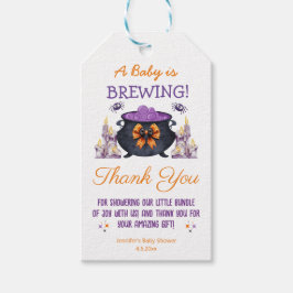 halloween baby dusche brauen danke niedlich geschenkanhänger