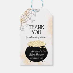 Halloween Baby Dusche Neutral Hexenbrauen Danke Geschenkanhänger