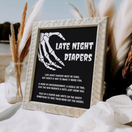 Halloween Baby Dusche Spate Night Diapers Spielzei Poster
