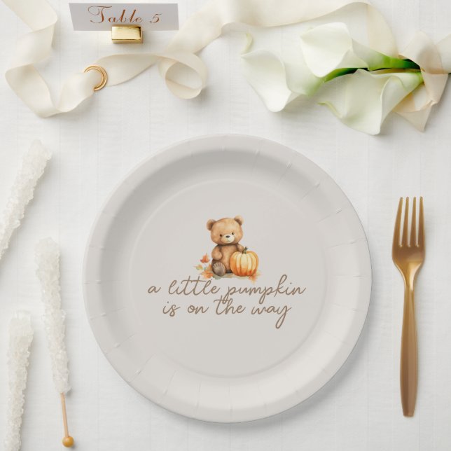 Halloween Baby-Duschtisch Set hoch: PapierTeller (Hochzeit)