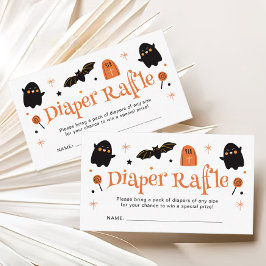 Halloween Baby Duwer Diaper Raffle Begleitkarte