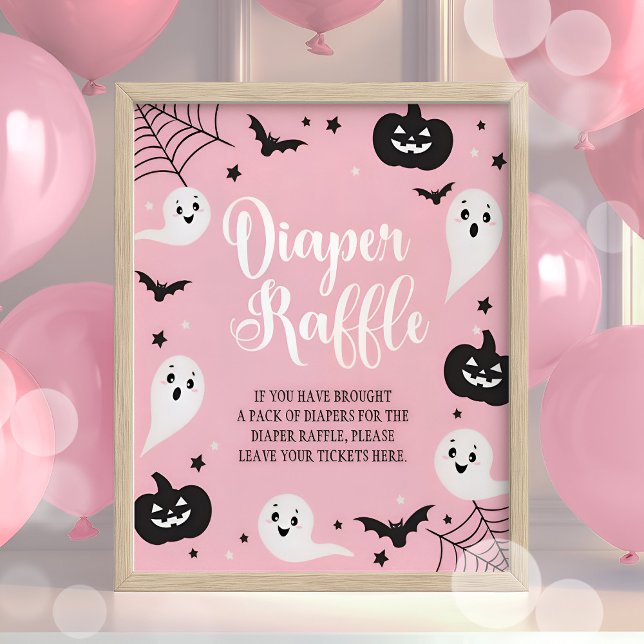 Halloween Baby Duwer Diaper Raffle Sign Girl Poster (Von Creator hochgeladen)