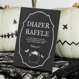 Halloween Baby Duwer Diaper Raffle Sockelschild