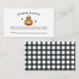 Halloween Baby Duwer Pumpkin Diaper Raffle Begleitkarte