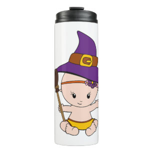 Halloween-Baby-Hexe Lustiges Geschenk für schwange Thermosbecher