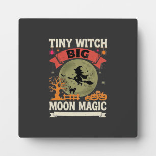 Halloween-Baby-Hexen-Mond-Magie Fotoplatte