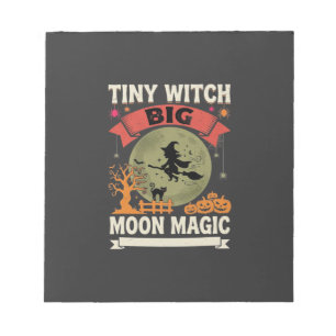 Halloween-Baby-Hexen-Mond-Magie Notizblock