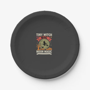 Halloween-Baby-Hexen-Mond-Magie Pappteller