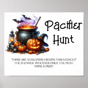 Halloween Baby is Brewin Schnuller Jagd Duschspiel Poster