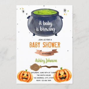Halloween Baby ist Braueinladung Einladung