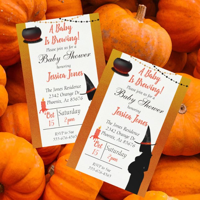 Halloween Baby ist die Brauerei mit der modernen B Einladung (Von Creator hochgeladen)