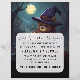 Halloween-Baby-Party Schild für nächtliche Windeln