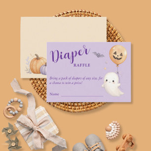 Halloween-Baby-Party-Windel-Raffelkarte Begleitkarte